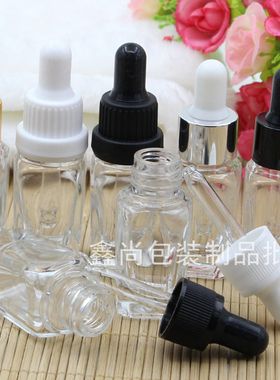 方形透明精油瓶子香水玻璃分装瓶