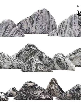 天然雪浪石假山切片组合造景石