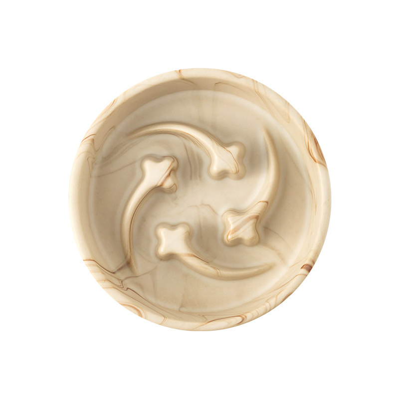 Miapet大理石纹流星慢食碗带竹架防打翻陶瓷宠物碗猫狗碗防噎缓食,淘宝优惠券,粉丝福利购,淘宝优惠卷