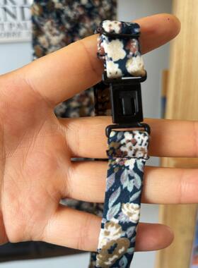 复古法式高清印花碎花领带女百搭