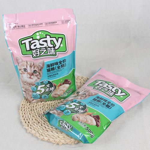 好之味猫粮5斤低盐海鲜味成猫幼猫干粮诺瑞挑嘴美毛去毛球500g - 图0