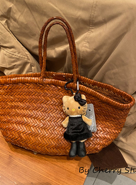 【现货】日本正版三丽鸥hellokitty挂件长腿黑皮美人鱼娃娃挂饰