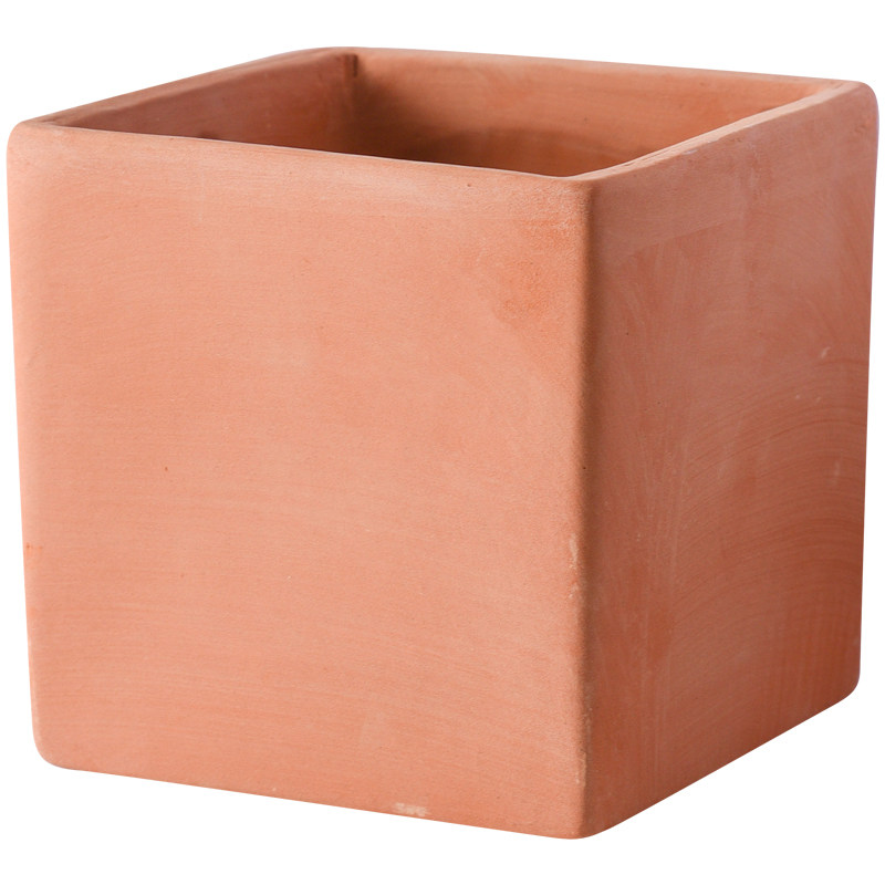 简约红陶正方陶盆素烧陶土胚带托盘吸水粗陶多肉绿植君子兰花大号,淘宝优惠券,粉丝福利购,淘宝优惠卷