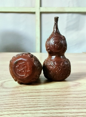 八卦铜葫芦挂件摆件招财纳福办公室家居玄关装饰摆件纯铜红葫芦迷