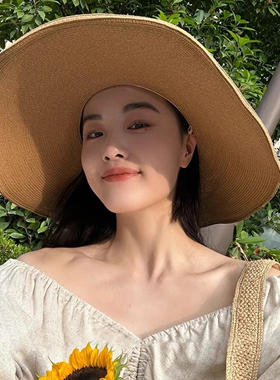 海边帽子女夏天新款出游沙滩帽