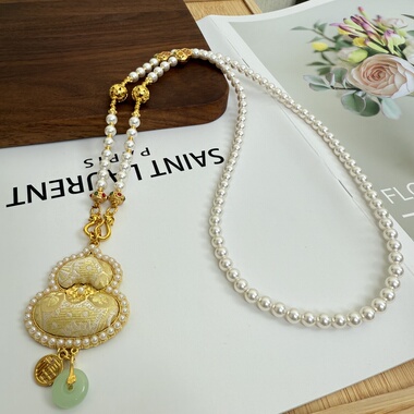 新中式国风项链女长款流苏吊坠高级手工非遗系列