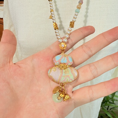 新中式国风珍珠项链女长款流苏吊坠高级感轻奢气质项链