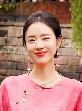 寻她新中式纯银女纯银镶嵌耳环