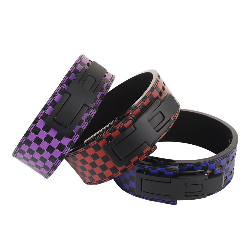 跨境格纹健身运动腰带 举重硬拉训练护腰带 深蹲收腹健身护具护腰,淘宝优惠券,粉丝福利购,淘宝优惠卷