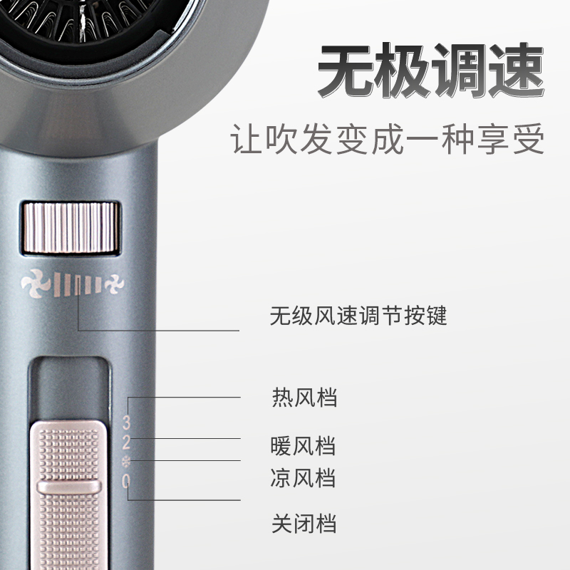 康夫旗舰店康夫电吹风机家用大功率负离子护发速干宿舍理发店发型师专用风筒1