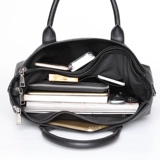 Барсетка, универсальная вместительная и большая кожаная сумка на одно плечо, из натуральной кожи