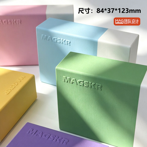 MAGSKR 磁吸塔罗牌盒 便携纸牌收纳盒保护壳马卡龙撞色原创设计盒 - 图3