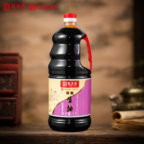 致美斋酱油 特制生抽黄豆酿造凉拌酱油调料中华老字号1.9L*1 - 图2