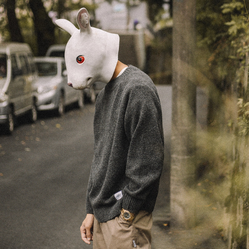 兔先森春秋季日系复古纯色保暖圆领毛衣男宽松百搭休闲长袖针织衫,淘宝优惠券,粉丝福利购,淘宝优惠卷