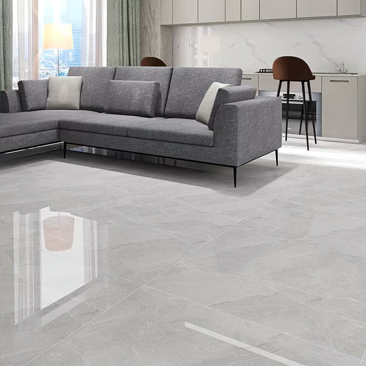 斯米克瓷砖800×800大理石浅灰色客厅地板砖新款全瓷防滑苍岩灰-图1