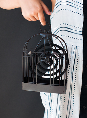 日式风复古铁艺卧室防火蚊香架