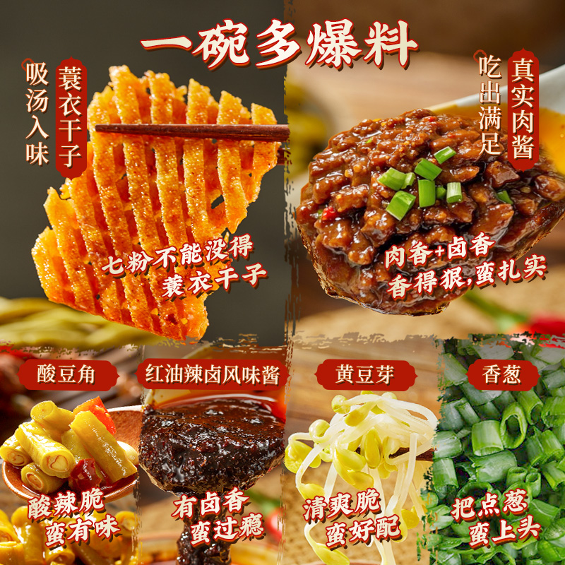 【U先试用】蔡林记红油辣卤三鲜粉291g带肉酱非油炸汤粉米线米粉 - 图2