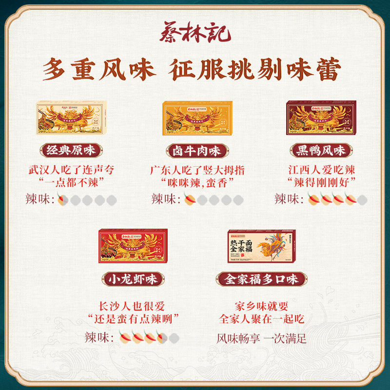 【主播推荐】蔡林记武汉热干面5人份湖北碱水面待煮面条