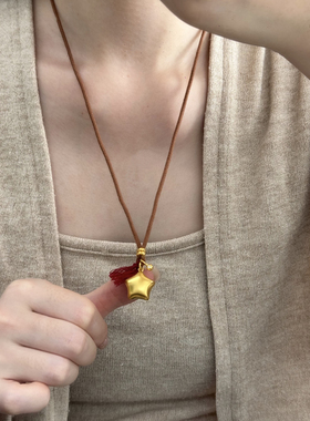 新款折纸星星项链时尚潮流爆款高颜值设计轻奢个性小众