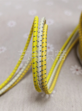 反光圆橡根2.5MM粗细间色灰点橡筋绳特殊效果弹力绳羽绒服松紧绳