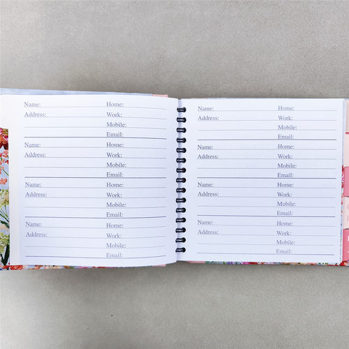 英国外单花花硬壳通讯录簿电话簿号码记录本 可改做DIY手帐本 - 图0