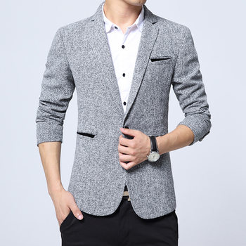 Spring and Autumn Men's Casual Suit Korean Style Slim Youth Small Jacket Casual Top Business Single Suit Casual Wear trendy