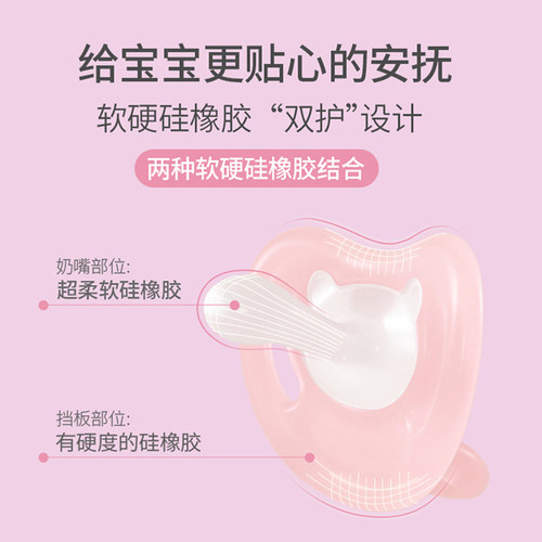 贝亲安抚全硅胶奶嘴新生婴儿安睡型宝宝0-6月一岁以上安慰奶嘴 - 图2