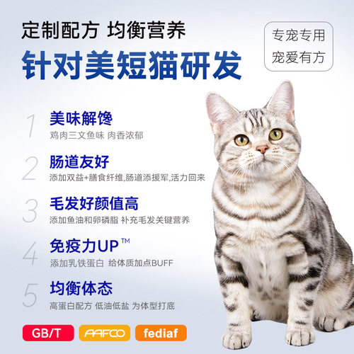 美短专用冻干猫粮虎斑猫美国短毛猫成猫幼猫全阶段5斤装 - 图0