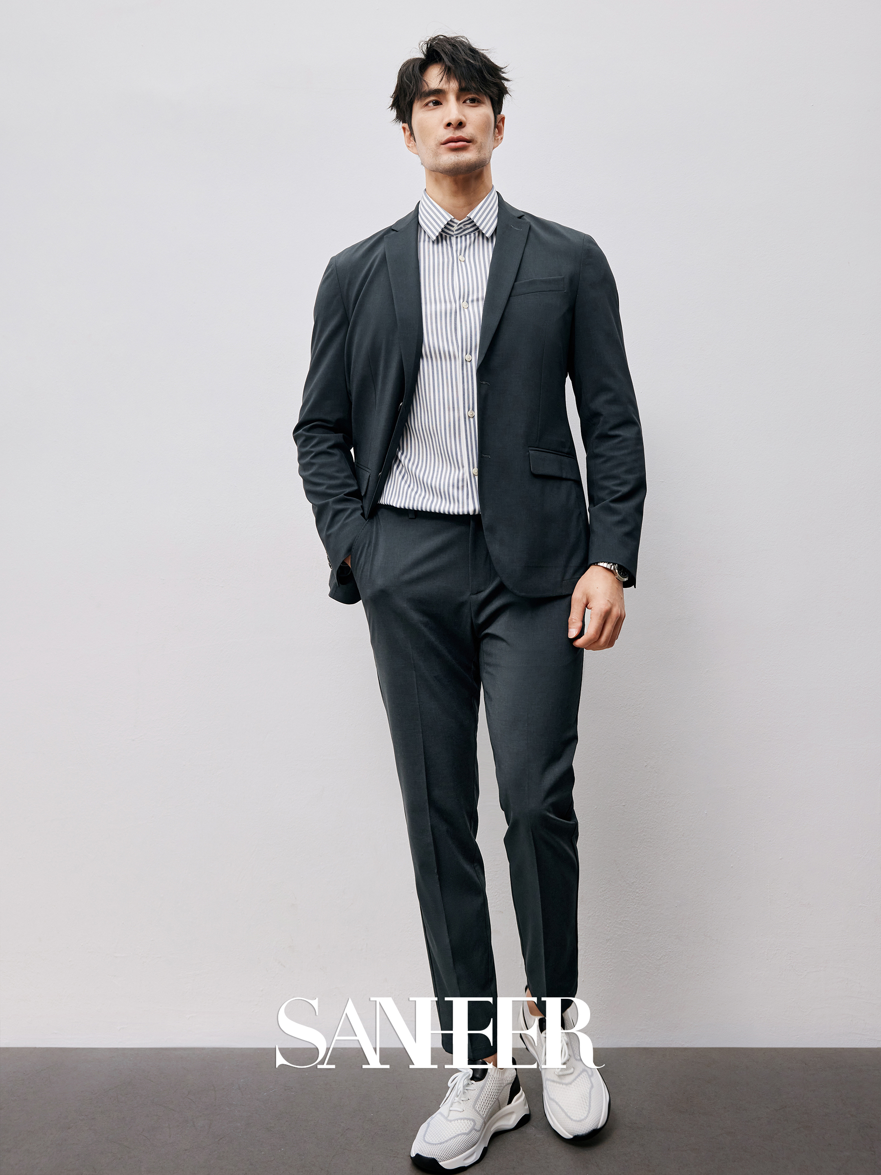 高端春夏通勤 黑科技轻盈抗皱易打理商务男士休闲西装外套 DAS251 - 图0