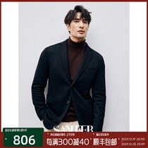 Winter Serie-style gentlemen Collision Color Knit Wool Fabric For Mens Wear and casual suits jacket DAS242