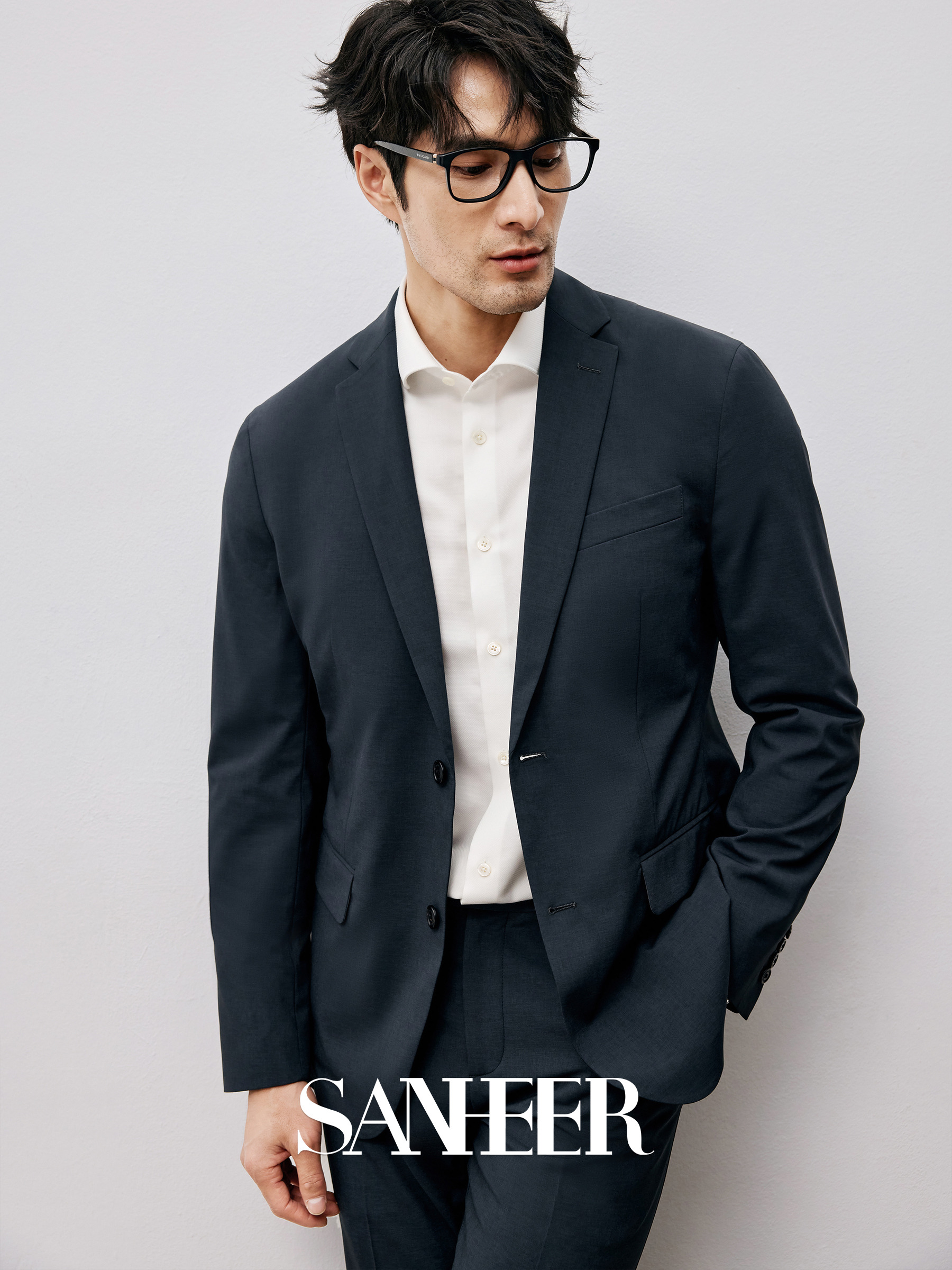 高端春夏通勤 黑科技轻盈抗皱易打理商务男士休闲西装外套 DAS251 - 图1