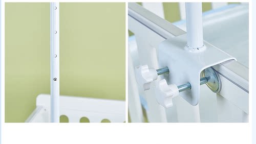婴儿床蚊帐支架杆配件蚊帐杆宝宝摇床蚊帐圈落地式支杆防蚊支架座 - 图1