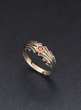 男女925银日韩复古戒指