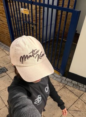 26秋冬款Matin Kim刺绣logo棒球帽显脸小男女同款复古通勤可调节