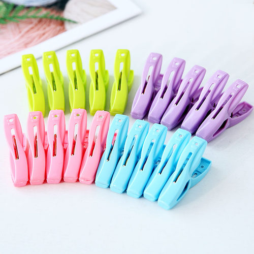 塑料晾晒衣架防风晒被子棉被内衣衣服大号夹子被夹小号晾衣夹 - 图0