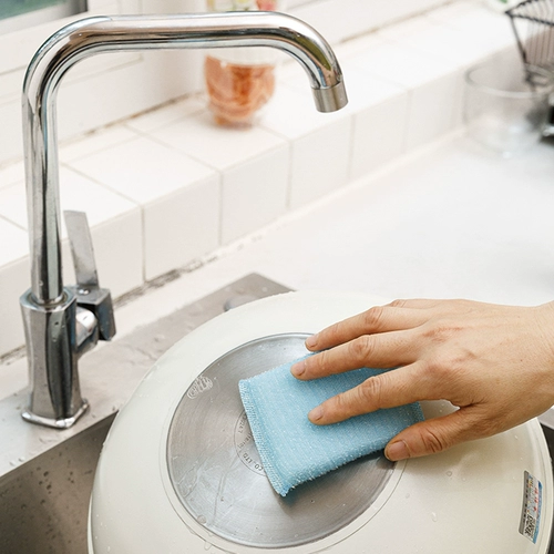 Губка для мытья посуды, кухонная антипригарная масляная щетка, кастрюля, артефакт, бытовая тряпка для мытья посуды, двусторонняя чистка, хлопковая мочалка, волшебная салфетка