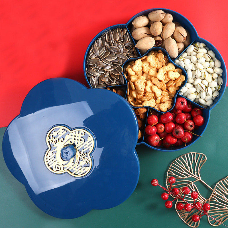 过年喜庆糖果盒客厅家用轻奢干果盘高颜值瓜子零食收纳盒乔迁之喜,淘宝优惠券,粉丝福利购,淘宝优惠卷