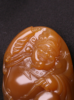 时尚惜玉和田玉财神爷手把件