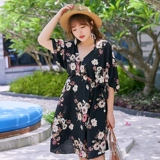 Купальник, комплект, длинная юбка, большой размер, 3 предмета, свободный крой, средней длины