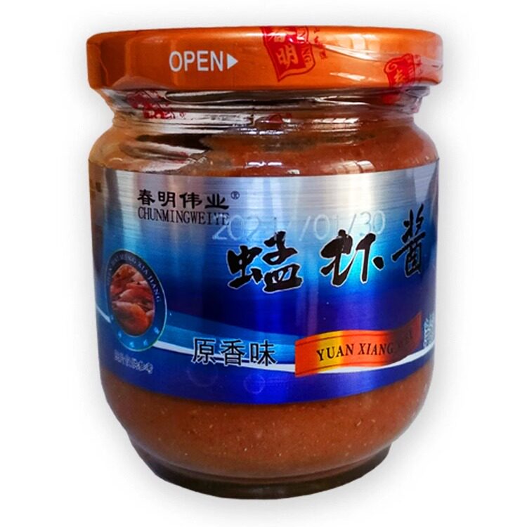 山东青岛特产春明虾酱6瓶烟台蜢子虾酱即食海鲜酱拌饭调味包邮