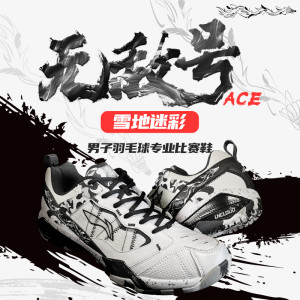 李宁羽毛球鞋 无敌号 男子缓震回弹防滑支撑耐磨碳板专业比赛鞋