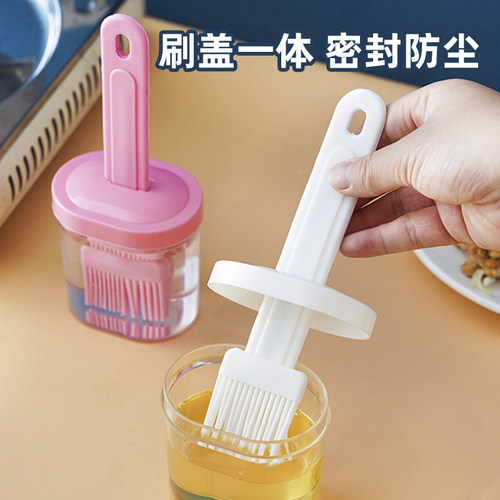 宝宝辅食工具硅胶小油刷婴儿辅食刷刷子刷油耐热厨房烧烤煎锅饼刷 - 图0