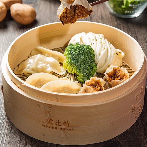 蒸笼家用竹制小笼包商用蒸锅笼屉包子馒头蒸架青皮竹编篦子小蒸格 - 图2