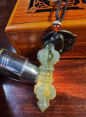 青海天然和田玉心玉行吊坠男