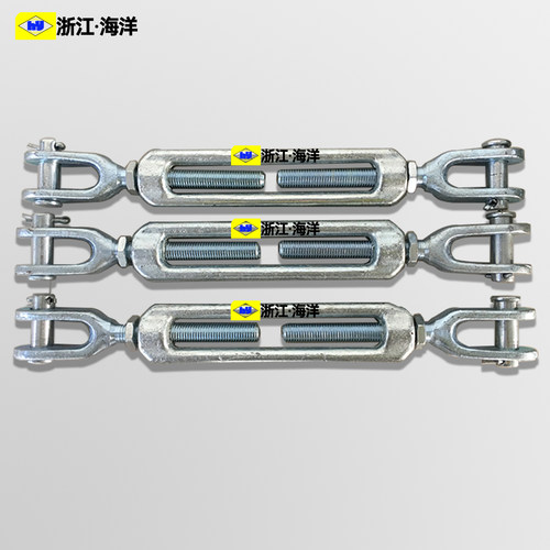 开式索具螺旋扣船用花兰重型花篮螺丝钢丝绳拉紧器CB/T3818-2013 - 图1