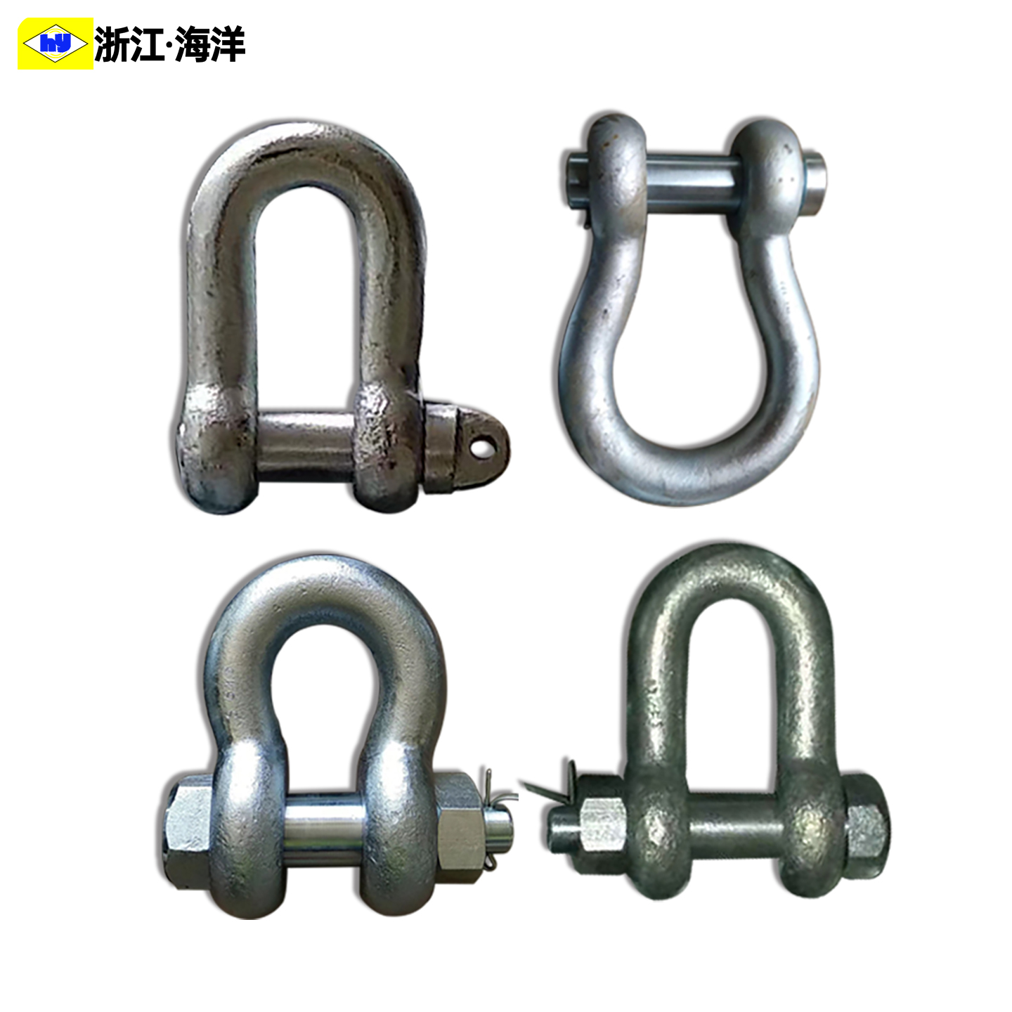 D1D3国标船用合金钢卸扣d型卸扣O形u形锁扣弓型卸扣CB/T32-1999 - 图3