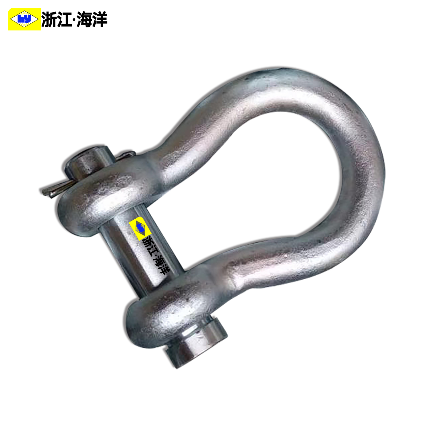 D1D3国标船用合金钢卸扣d型卸扣O形u形锁扣弓型卸扣CB/T32-1999 - 图1