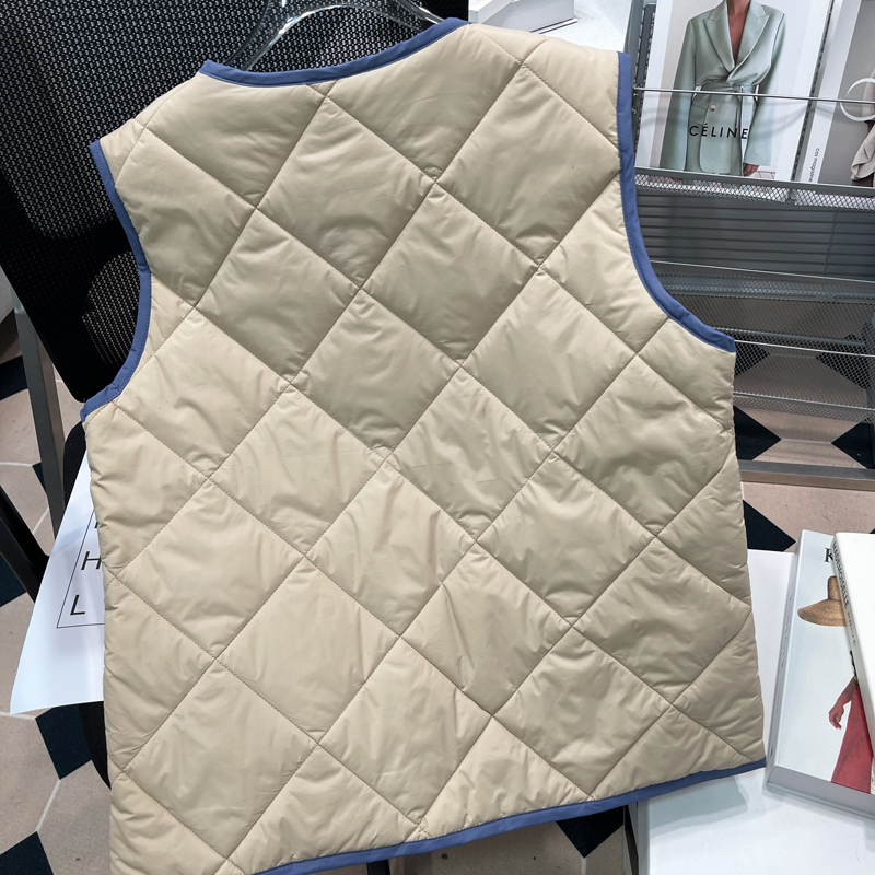 胡子叔大码撞色菱形格轻薄棉马夹女冬新胖mm时尚宽松百搭马甲外套,淘宝优惠券,粉丝福利购,淘宝优惠卷