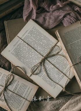 旧英文书页复古摆件做旧草坪婚礼