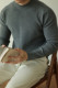 Yuxian pull-out wool round neck long-sleeved sweater